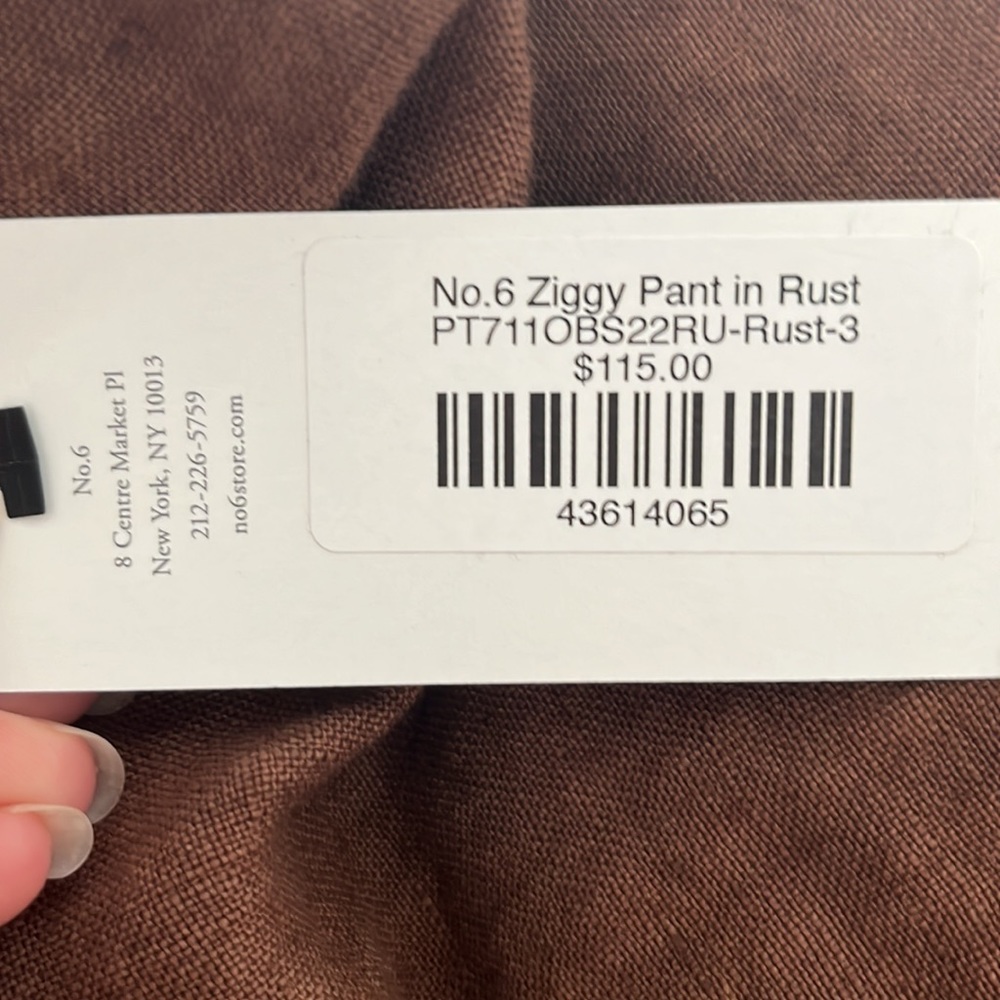 No.6 Store Ziggy Linen Pants In Rust, Size 3/L - image 3